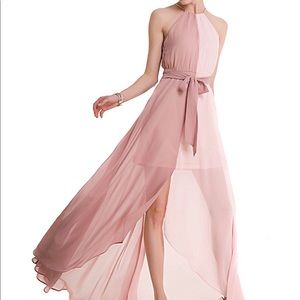 Formal light pink dress